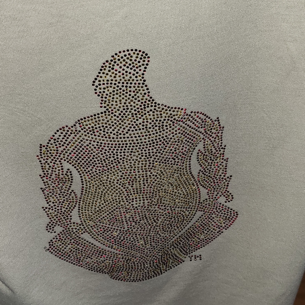 Delta Sigma Theta Custom Rhinestone design T shirts - Picture 4 of 10